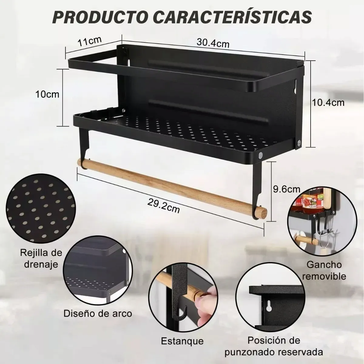 Miniatura 3 de Soporte Magnético Para Toallas De Papel